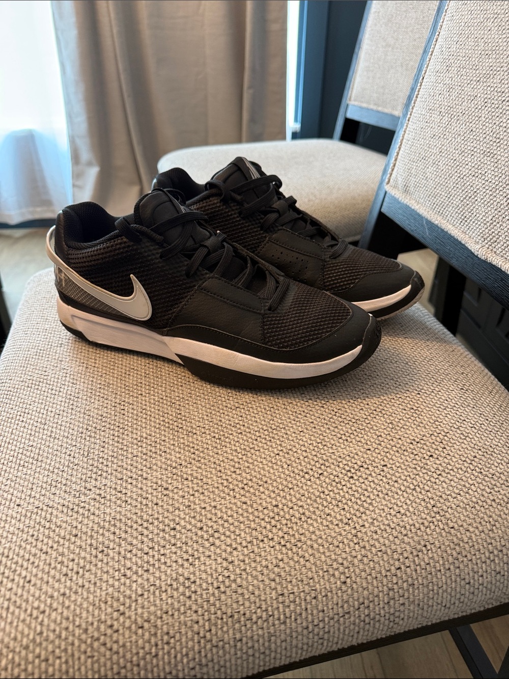 Nike Black Athletic Sneakers with White Swoosh